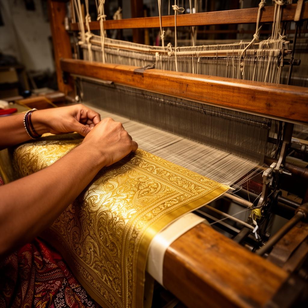 Weaving on the Loom